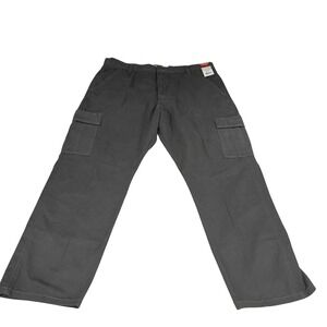Wrangler Authentics Mens Cargo Pants 40x30 Charcoal Gray 10ZM6LGOD NWT